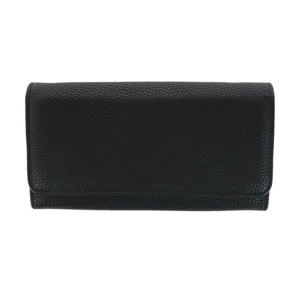 Buxton Women's Solid Colored Vegan Leather Bianca Clutch Wallet - Picture 1 of 4